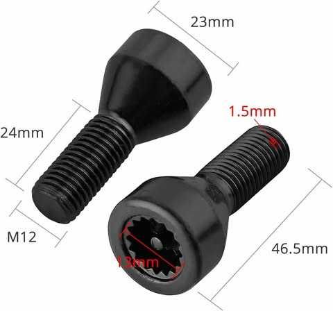 Zestaw nakrętek do kół Justech Locking Security