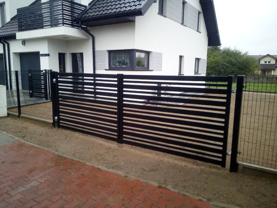 Brama + Furtka z profila 80x20 Ocynk +Ral Producent kpl,słupów 100x100