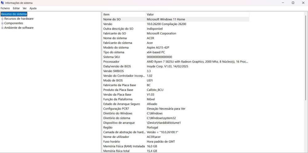 Portátil Acer Aspire Go 15 (Ryzen 7, 16GB RAM, 1TB SSD) – Como Novo + Garantia + Carregador
