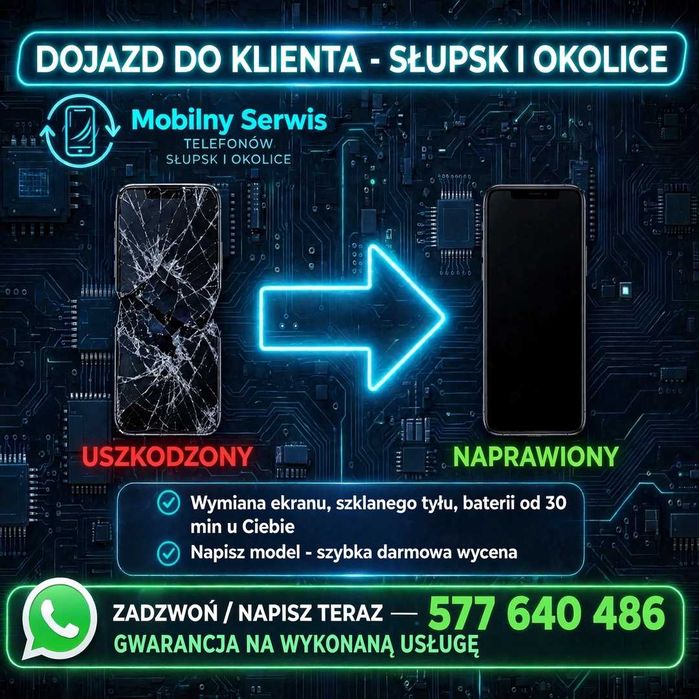 Mobilny Serwis Telefonów-Naprawa z Dojazdem do Klienta Słupsk i okolice
