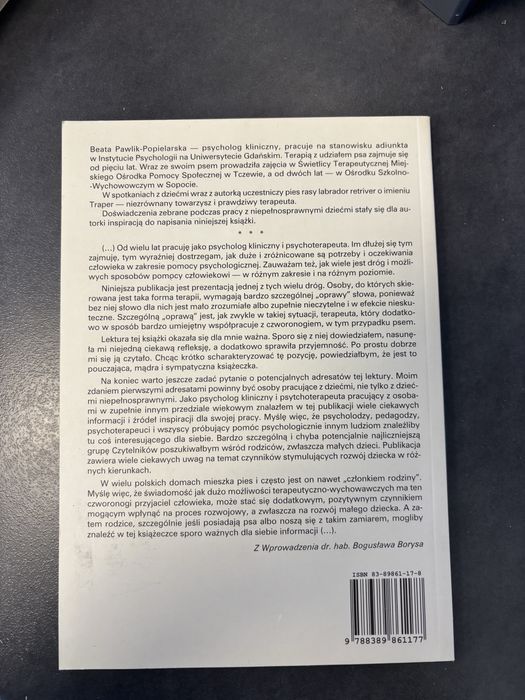 Terapia z udzialem psa Pawlik