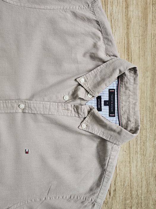 koszula TOMMY HILFIGER lniana  r. M  len - okazja jak NOWA