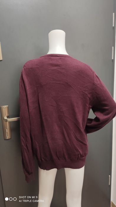 Sweter męski bordowy