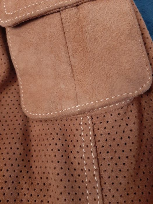 Massimo Dutti kamizelka ze skóry naturalnej r.M.