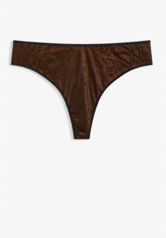 B.P.C stringi tanga metaliczne brązowe 44/46.