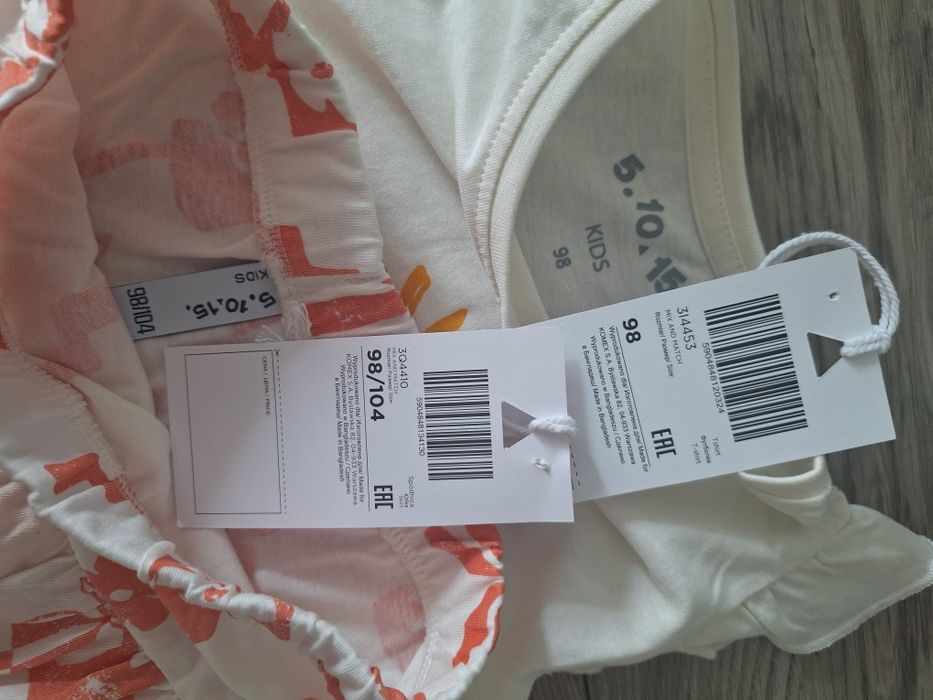 Komplet dziewczęcy nowy 98/104