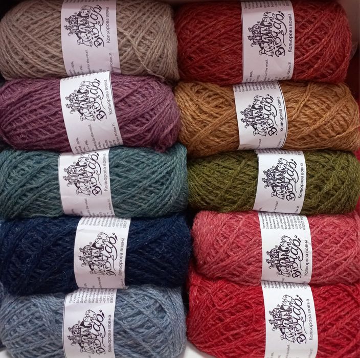 Вовняні нитки для в'язання! 80% та 100% вовни