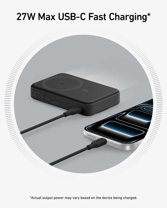 Anker MagGo Power Bank 10000mAh Black 15W Qi2 А1654011