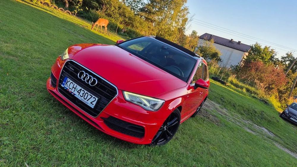 Audi A3 Sportback 2L-185Km-Quattro-S-Line Matrix-Panorama-Skóra Radar