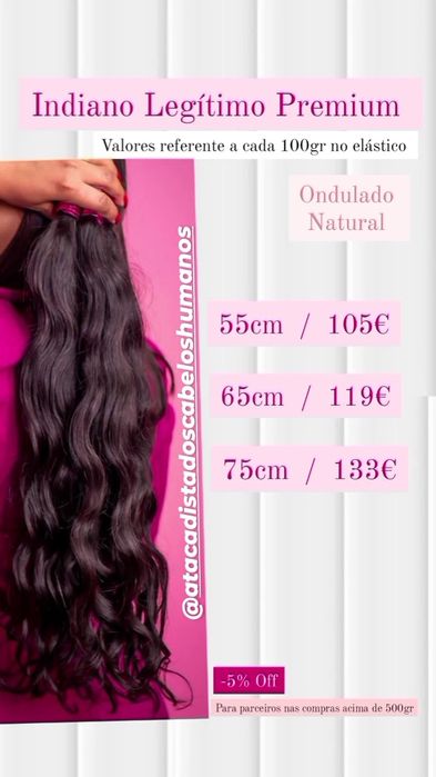 Cabelo 100% Humano /Mega Hair / Extensões
