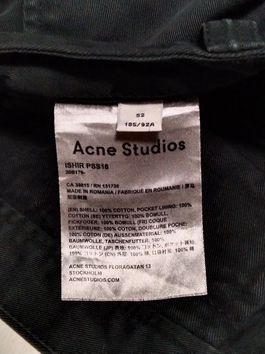Acne Studios ISHIR PSS18 — чоловічі штани, розмір 52