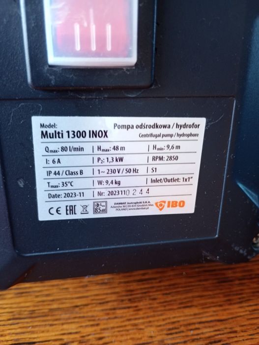 Pompa  odśrodkowa/ hydrofor Multi 1300 Inox