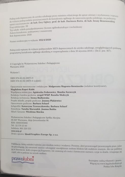 Oblicza epok 2.2 podręcznik Język Polski