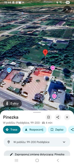 Działka Poddębice.ul Partyzantów - Widok 3