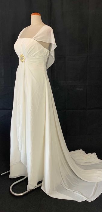 Wyprzedaż Outlet Nowa Suknia Ślubna Klasyczna 42 XL lekka szyfonowa