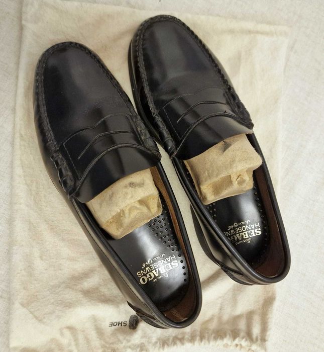 sapatos Sebago clássico, pretos n° 43 (8 1/2 uk)