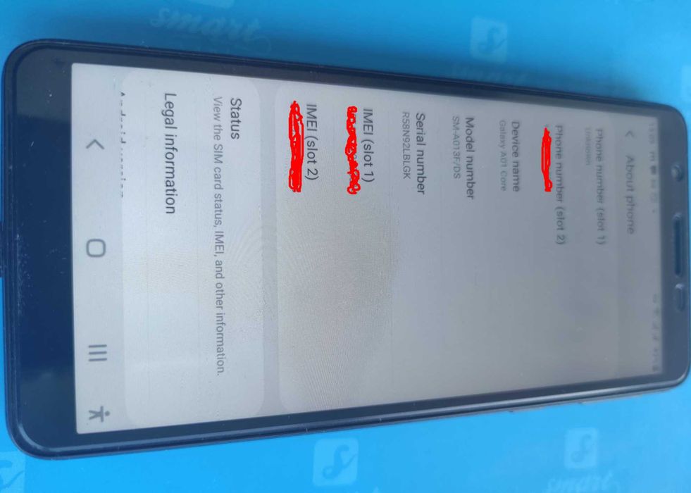 Samsung Galaxy A01 Core SM-A013F dual sim 16Gb sdcard 512Gb IPS 5,7