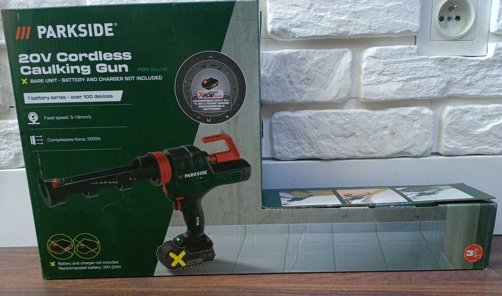 NOWY akumulatorowy pistolet do kartuszy 20V, PARKSIDE PKPA 20-Li A2