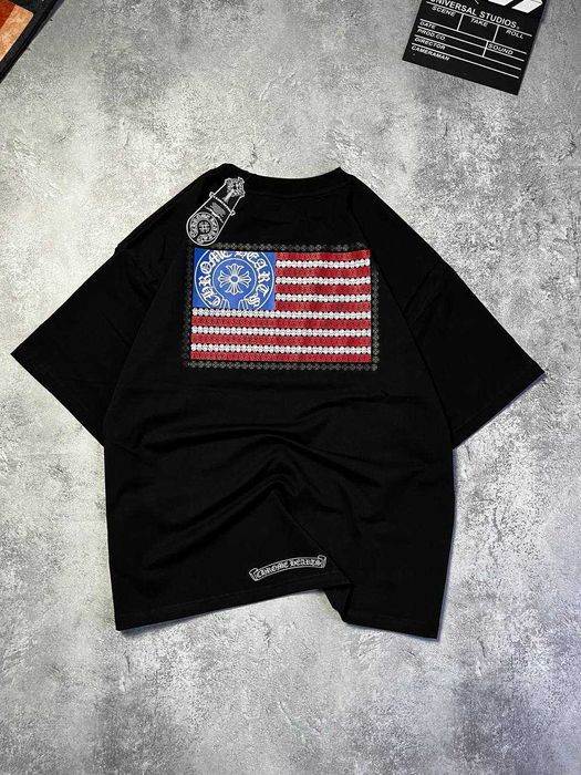 Черная Футболка Chrome Hearts с бирками (Хром Хартс)