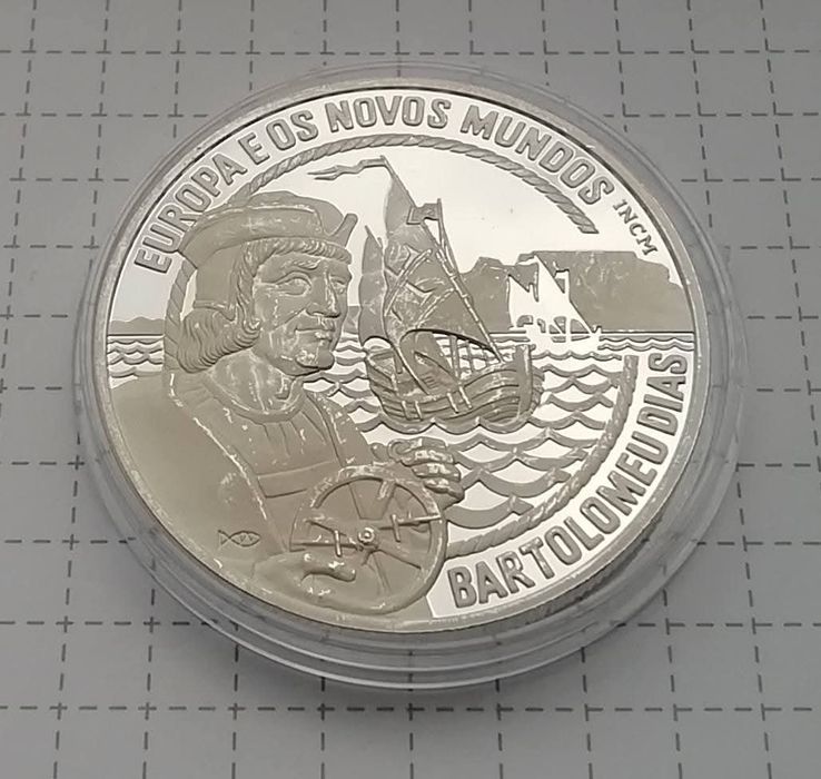 Португалія 25 екю 1993р. Мореплавець Барталомеу Діаш. СРІБЛО. ПРУФ.