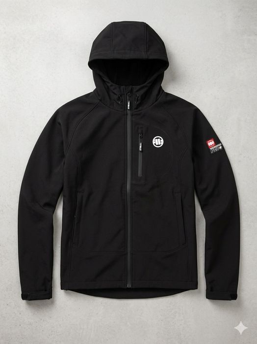 Kurtka Męska Softshell Pitbull West Coast Performance Pro+ Czarna Rozmiar XL