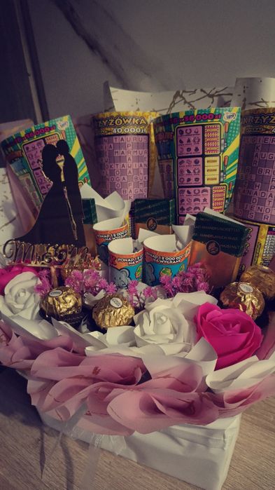 Box na ślub ze zdrapek Słodki Box Bukiet na ślub