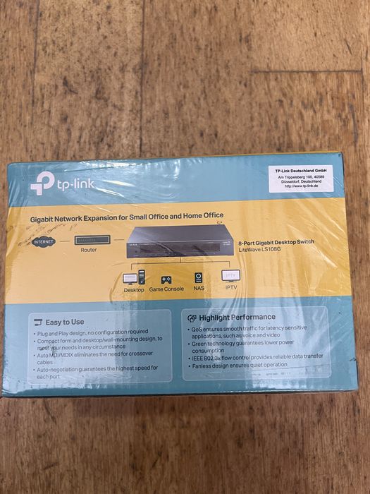 Switch TP-Link LS108G 8 Portas Gigabit (Novo/Selado)