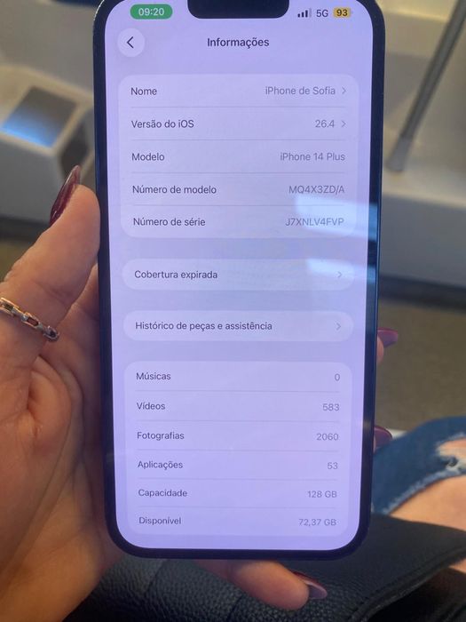 Troco o meu Iphone 14 plus 128g pelo iphone 13 pro max ou 14 pro max