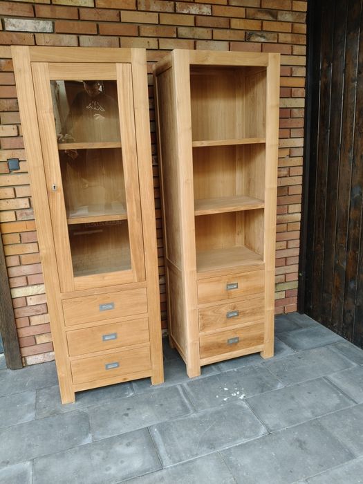 Witryna teakowa + biblioteka