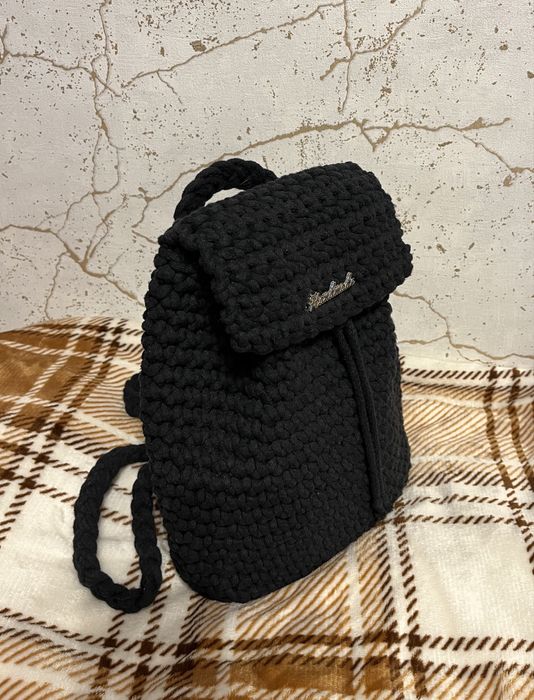 Czarny plecak handmade