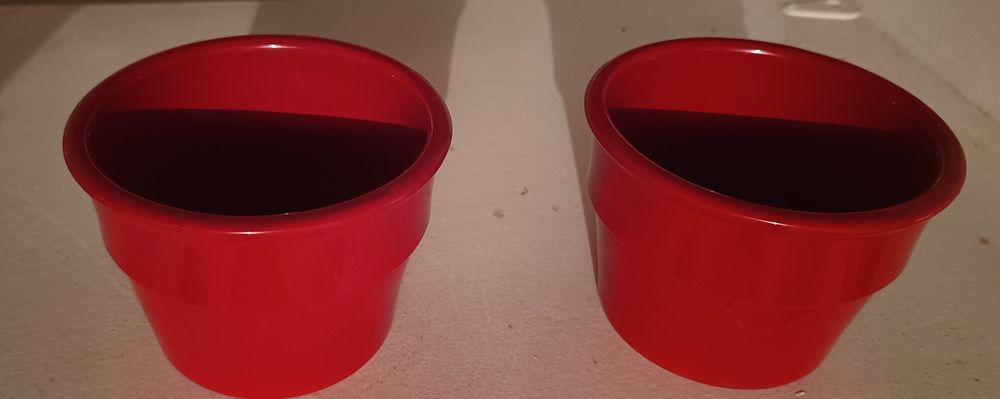 Doniczki małe czerwone - 2 sztuki