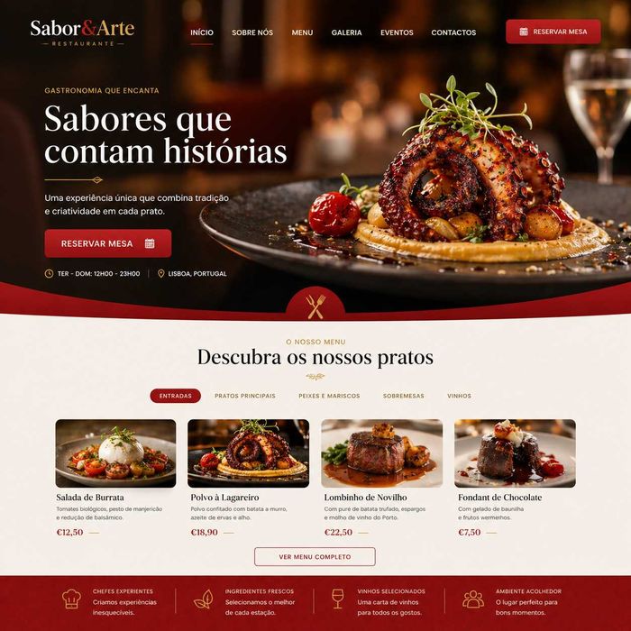 Sites Simples e Profissionais desde 150€