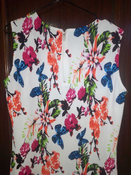 Vestido florido de verão tamanho único