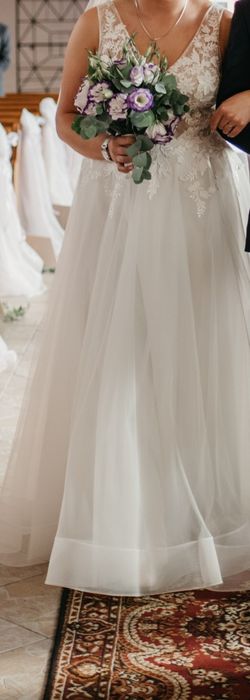 Suknia ślubna tiul lekka polecam