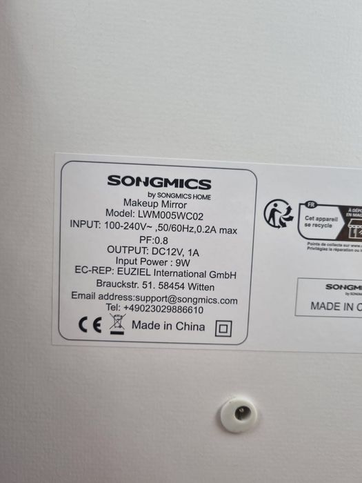 Songmics lustro do makijażu z oświetleniem led