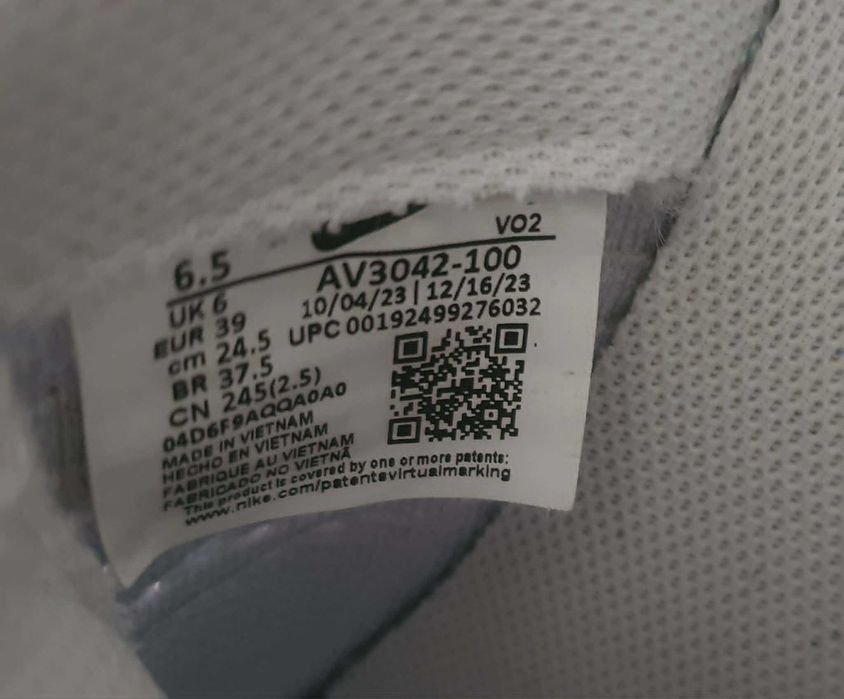 Nike Air Force 1 Flyknit 2.0 Pure Platinum | R. 39 / 24.5 cm | Oryginalne pudełko