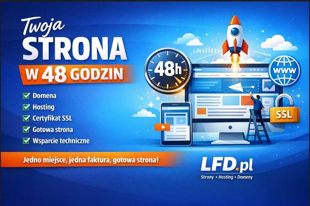 Strona internetowa w 48 godzin, od 999 zł netto z serwisem www.LFD.pl   Hosting + Domena + SSL w cenie !