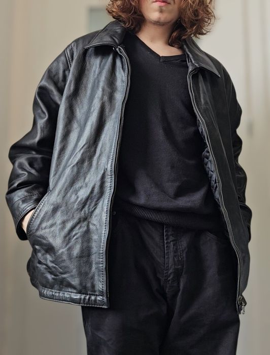 Kurtka skórzana czarna