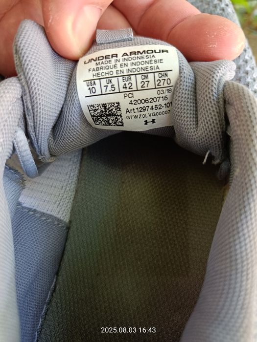 Кроссовки Under armour rapid 41р.