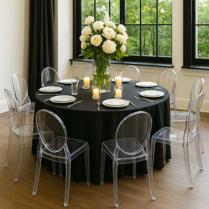 Krzesło GHOST - wynajem krzeseł eventowych, krzesło transparentne