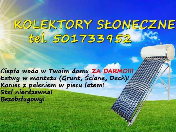 Kolektory Słoneczne Ciśnieniowe -STAL NIERDZEWNA-DOSTAWA-MONTAŻ !!!