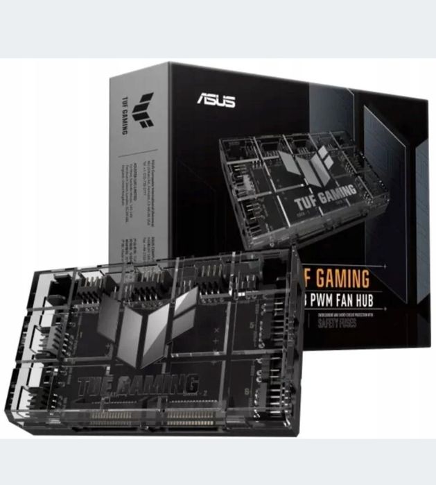 ASUS TUF Gaming ARGB PWM Fan Hub, Kontroler wentylatora, Czarny