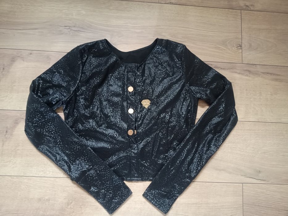 Bluzka damska rozpinana bluza LaTeX imitacja skóry XS s m