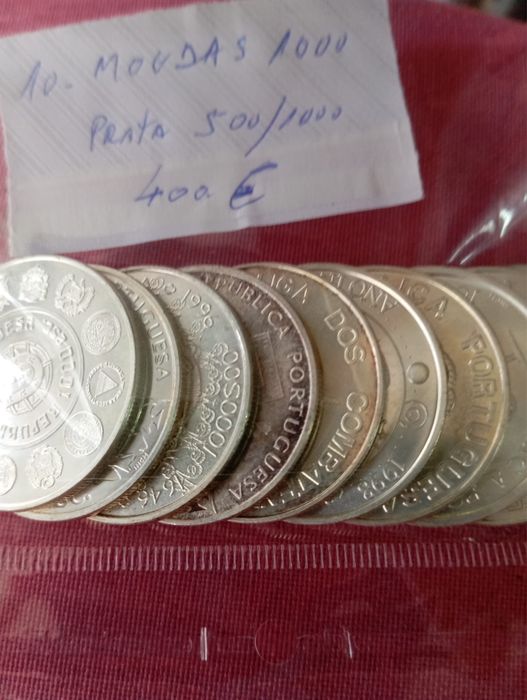 Moedas de 1000 escudos prata