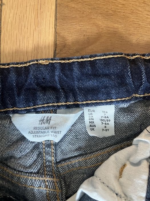 Jeansy granatowe h&m 128