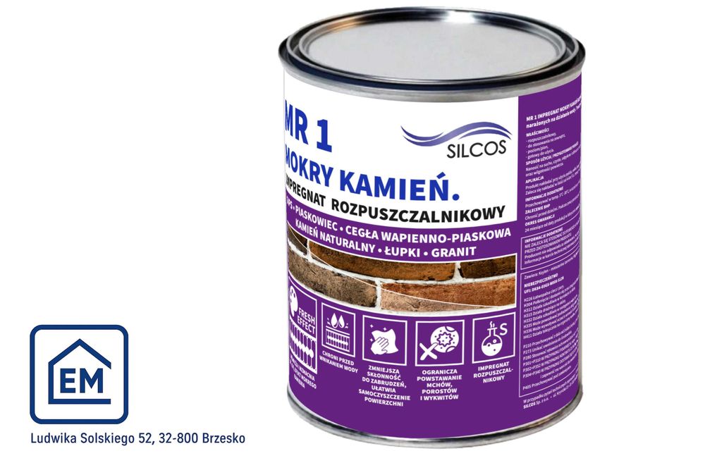 Impregnat rozpuszczalnikowy - MR 2 - DO KAMIENIA I KOSTKI