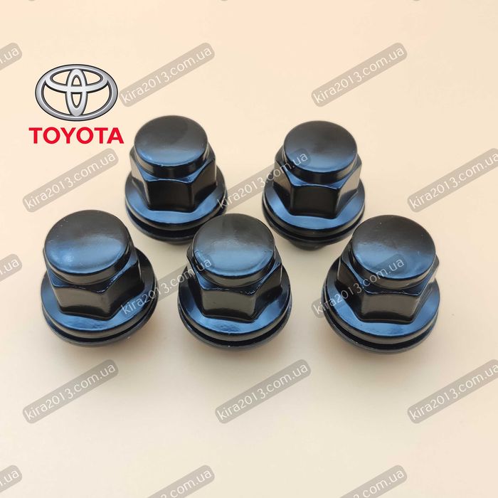 Черные гайки Тойота Колесная гайка Toyota черная М12х1,5 плоская шайба