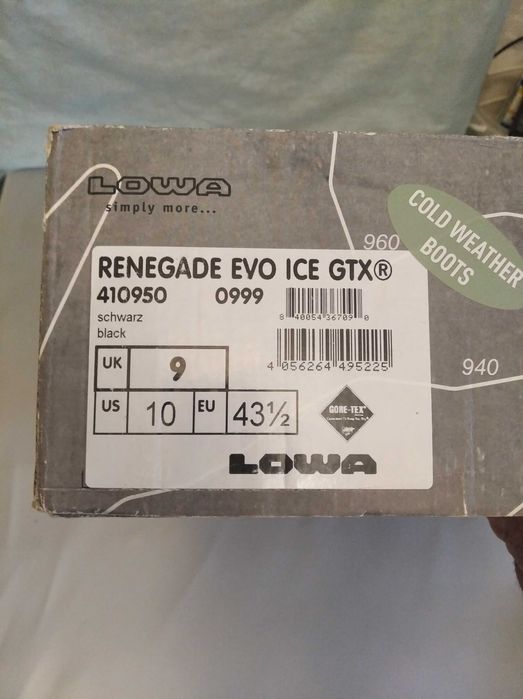 Ботинки трекинговые зимние LOWA Renegade Evo Ice GTX 43р.UK 9