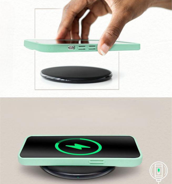 Eco Etui Iphone 14 Plus Magsafe Zielone Obudowa Case Nalia Turkusowe