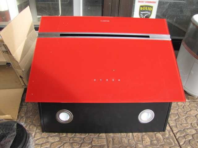 Okap kuchenny wyciąg 60cm czerwony szklany Klarstein Alina